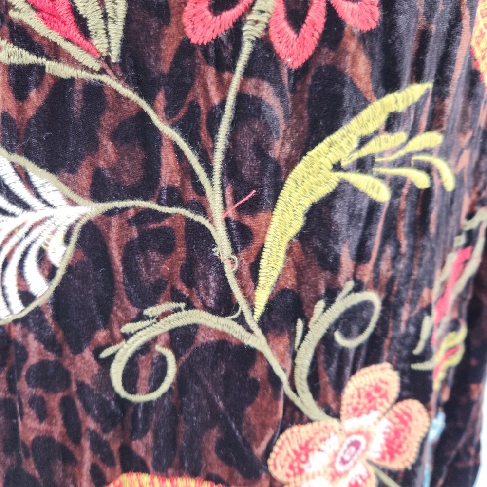 $528 Johnny Was Isabella Velvet Bishop Sleeve Kimono Coat Size XL - Picture 8 of 14
